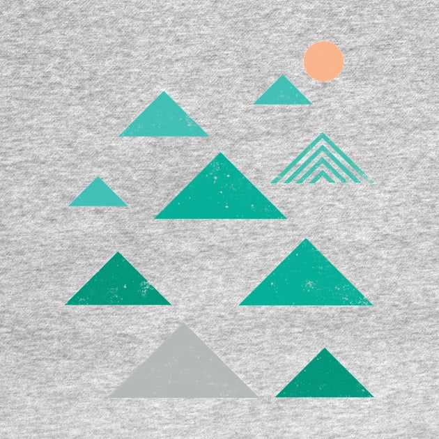 90s Retro Sunset Mountains by Vanphirst